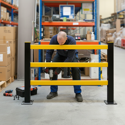 Premium Impact Protection Hybrid Barrier Set for Indoor Safety