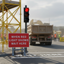 Gray When Red Light Shows Wait Here Quick-Fit Sign Face Diagram 7011