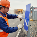 Gray 825 Count Down Marker 100 Yards Sign Face | Wall & Post Mounted