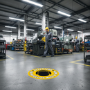 Dark Slate Gray Premium Ear Protection Required Floor Sign - Slip Resistant Vinyl