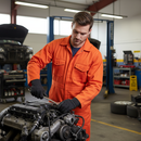 Dark Slate Gray Professional Orange Boilersuit - Durable Polyester-Cotton Blend