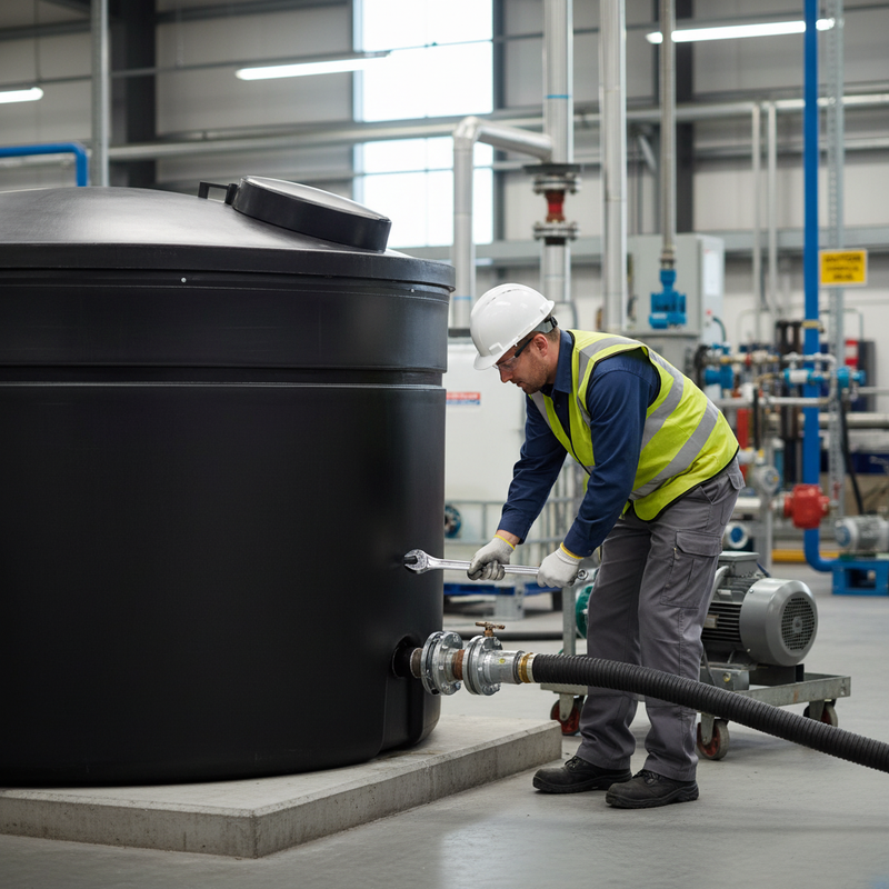 Dark Slate Gray 4000 Litre Heavy Duty Bunded Storage Tank for Chemicals