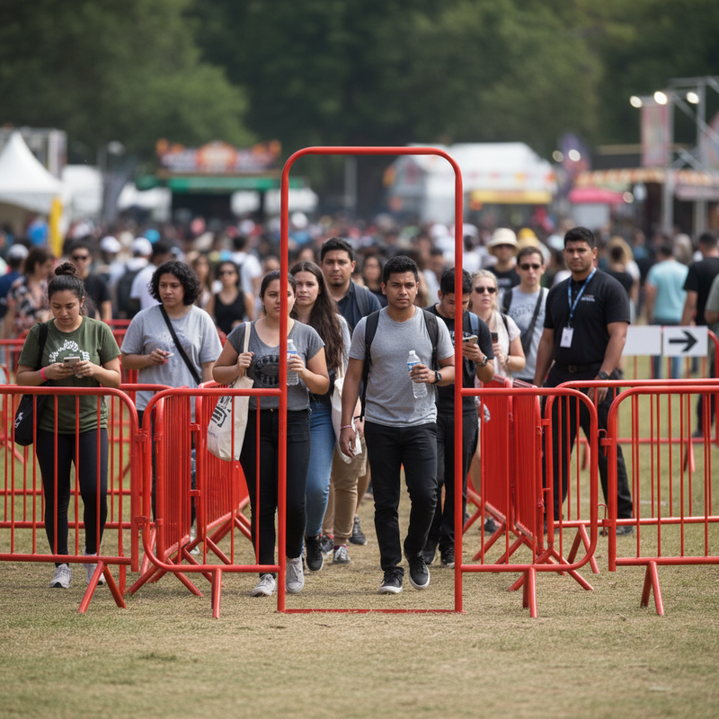 Dim Gray Premium Crowd Control Walkthrough Barrier for Event Safety