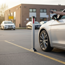 Light Slate Gray Premium Semi-Automatic Drop Down Parking Post for Enhanced Security