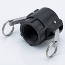 Polypropylene Cam Lever Coupler – 1/2" Female x 3/4" Coupling (view 2)