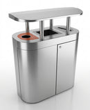 Triple External Recycling Bin with Hood – 270 Litre Capacity (view 2)