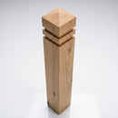 140 × 140 × 1200mm oak bollard with pyramid top (view 2)