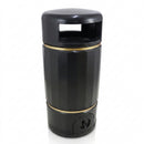 90 Litre Hooded Outdoor Litter Bin with Twist-Lift Access (view 2)