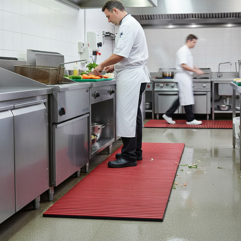 Dark Gray Premium Duckboard Plastic Mat - Oil and Chemical Resistant