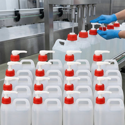38mm Closure Pump Dispenser – 3ml per stroke, 5 Litre Container, Pack of 20
