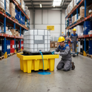 Rosy Brown Heavy Duty Single IBC Spill Pallet - 1100 Litre Sump Capacity