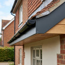 L Return Aluminium Fascia Board 30mm – 3m — RAL 7021 (in use)