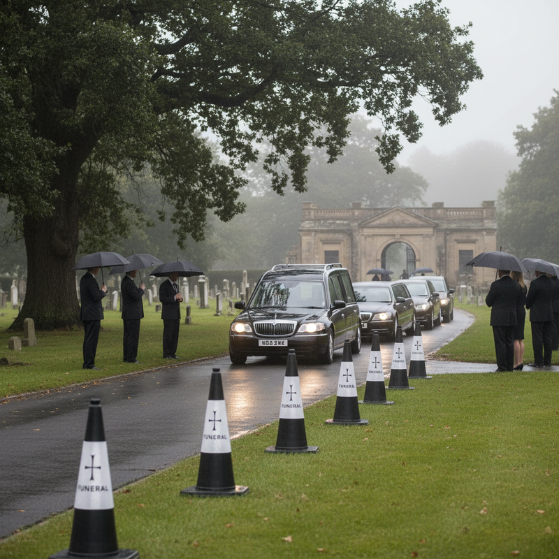 Dark Olive Green Premium 750mm Funeral Cone with High Durability and Stability