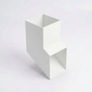 72x72mm Flush Joint Aluminium Downpipe Shoe — RAL 9016