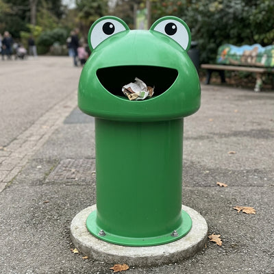 60 Litre Polyethylene Litter Bin, Compact Hooded Design