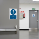 Light Slate Gray Premium Fire Safety Door Signs - Close at Night and in Emergency