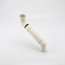 Flush Joint Adjustable Swanneck 63mm Downpipe Connector — RAL 9010