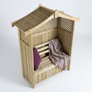 Wooden Arbour with 1.2m Storage Box, Diamond Trellis (view 2)