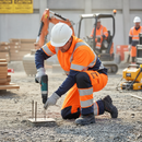 Dark Gray High-Performance Two Tone Hi-Vis Trousers - Orange and Navy