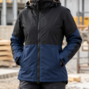 Women's EN 342/EN 343 Waterproof Insulated Work Coat - Navy/Black (view 2)