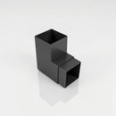 Flush Joint Aluminium Downpipe Bend 72x72mm — RAL 7021 / 92.5 Degrees