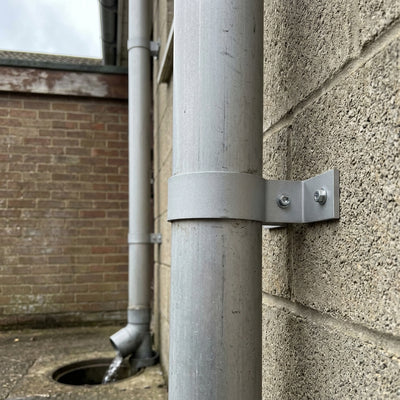 Aluminium Downpipe Clip 63mm Dia with 25mm Wall Offset