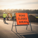 Rosy Brown Heavy Duty Temporary Metal Road Sign Frame - 750mm Square