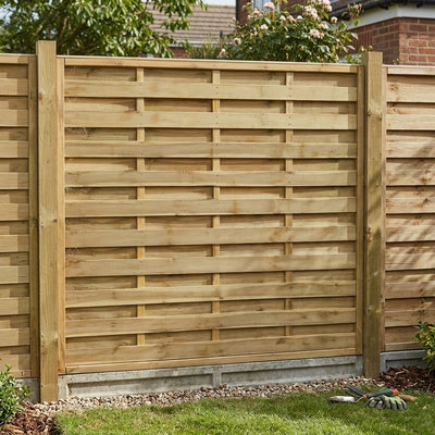 Flat Top Wooden Fence Panel 6ft x 6ft