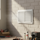Premium Plastic Louvred Vent with Fixed Flyscreen - 9x6 Inch for Optimal Airflow and Ventilation