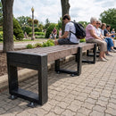 1.8m modular bench recycled material black or brown