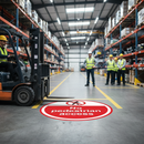 Dark Slate Gray Premium No Pedestrian Access Floor Sign - Safety & Visibility