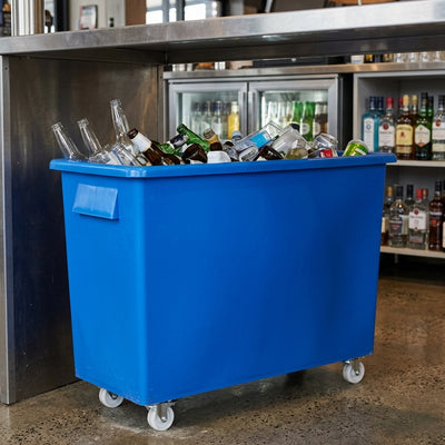 Wheeled Slimline Bottle Bin, 165 Litre, 970 x 380 x 620mm