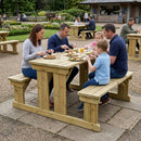 6 Seater Walk-In Picnic Bench 30mm Timber