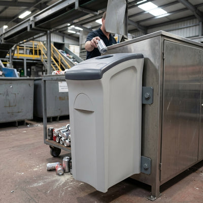82 litre midi recycling bin with hole top aperture