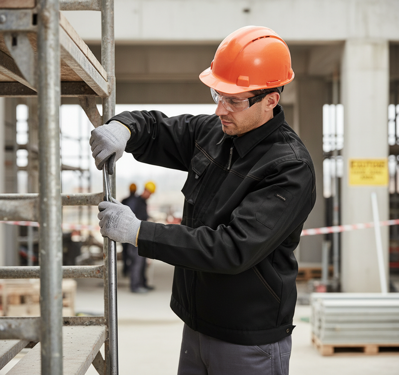 Gray High-Performance Mach2 Work Jacket with Reflective Piping