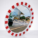 600mm Diameter Polymir Traffic Mirror Red & White Frame (view 2)