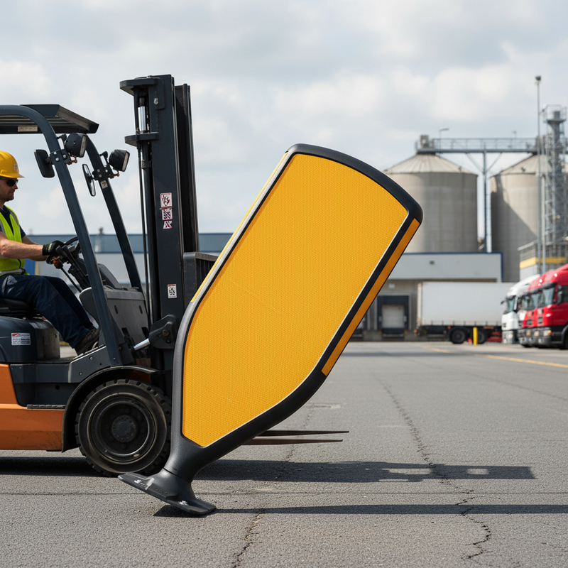 Gray Premium Retroreflective Reboundable Self-Righting Bollard - High Visibility