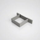 Aluminium Downpipe Clip 72×72mm with 5mm Wall Spacing — RAL 7036