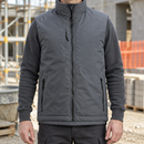 Insulated Winter Work Vest with Reflective Trim - Steel Grey
