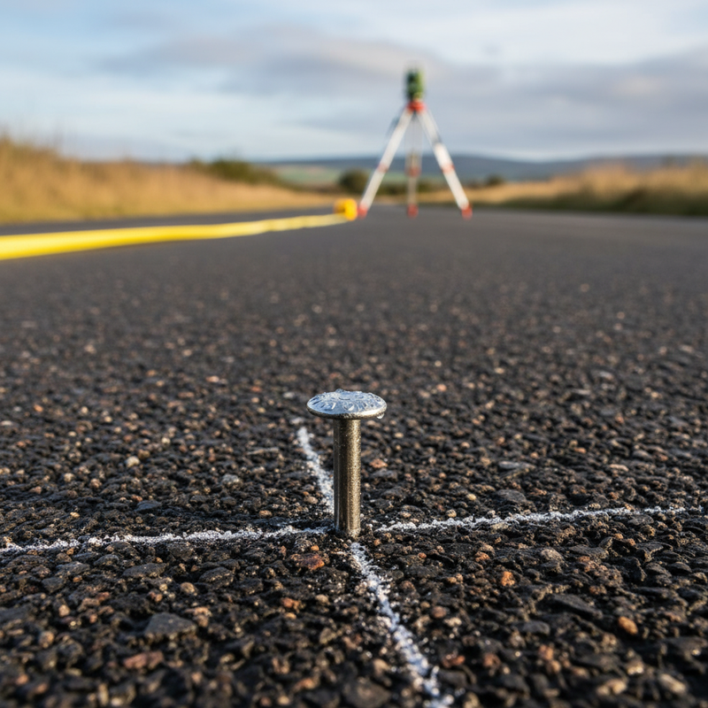 Dark Slate Gray Premium Galvanised Survey Point Nails for Precision Marking