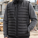 Packable Quilted Work Liner Vest with Down-Like Padding - Black (view 2)