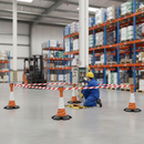 Dark Gray Premium 9m² Retractable Cone Barrier Kit for Effective Safety