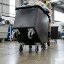 Recycled Polyethylene Tapered Truck, 425 Litre with Swivel Castors