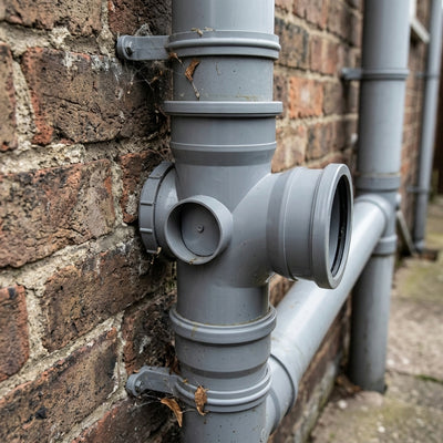 110mm Downpipe Double Socket 92.5° Access Branch