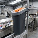 70L mixed recycling bin, recycled plastic, overhang lid