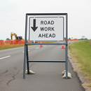 Light Slate Gray Heavy Duty Temporary Metal Road Sign Frame - 600 x 450mm