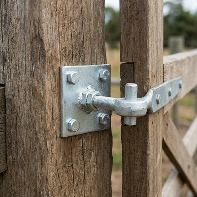 Adjustable Gate Hanger on 100mm x 100mm Plate