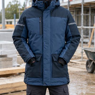 Insulated Waterproof Parka with Taped Seams - Navy/Dark Navy