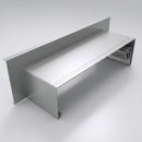 Aluminium Coping Stop End Upstand – Secret Fix — RAL 9006