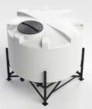 3000L Conical Storage Tank, 15° Cone, 620mm Lid, 2" Drain (view 2)